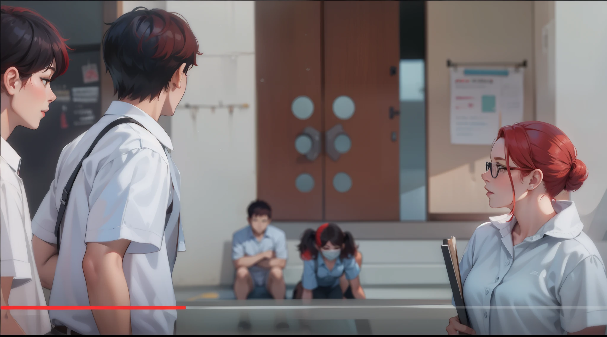 40 year old woman teacher red hair