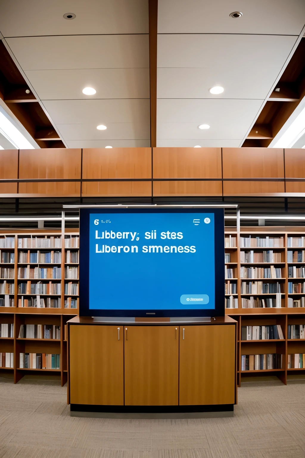 library with smart screens