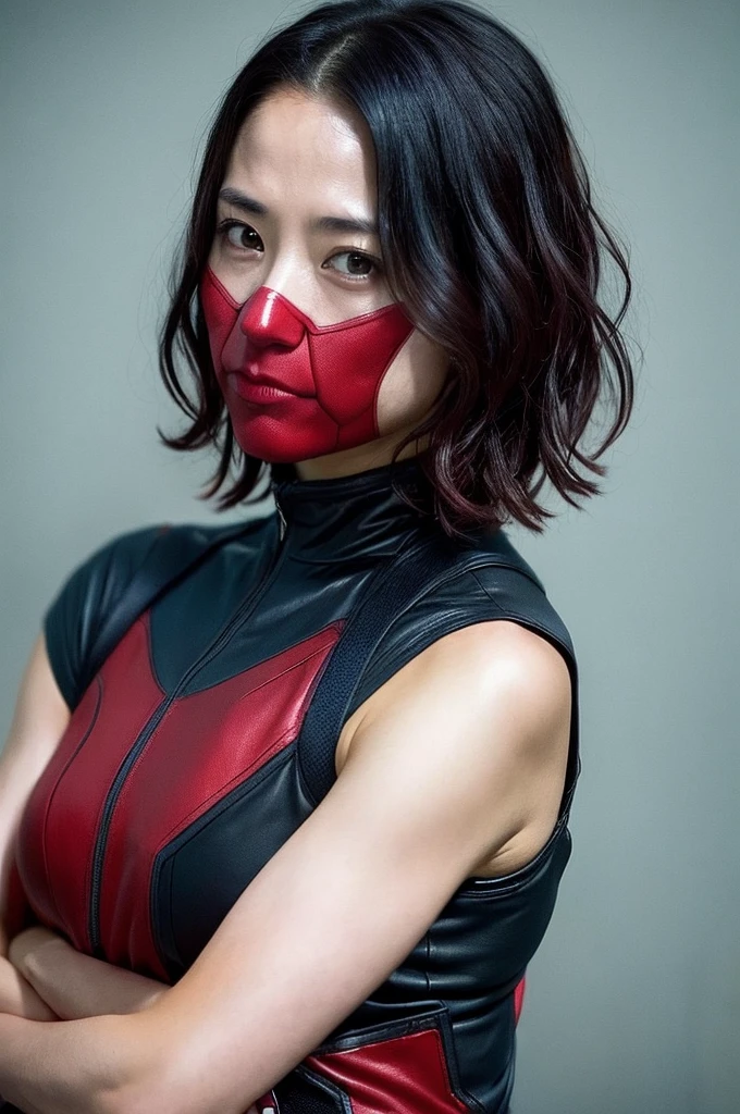 (((One girl,alone))),dead poolの衣装を着て、Marvel Studios、dead pool