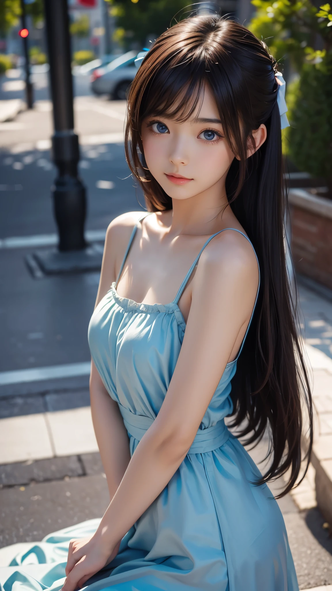 Best quality,masterpiece,ultra high res,(photorealistic:1.4),anime girl,shoulder,charming,Looking at the camera