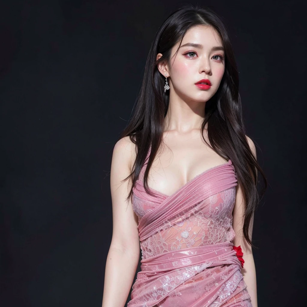 Irene, (best quality, Ultra-detailed), (realistic:1.37), beautiful and detailed face, ultra-realistic texture, delicate face, delicate body, red lipstick, long-lasting colors. high definition, 8K.
