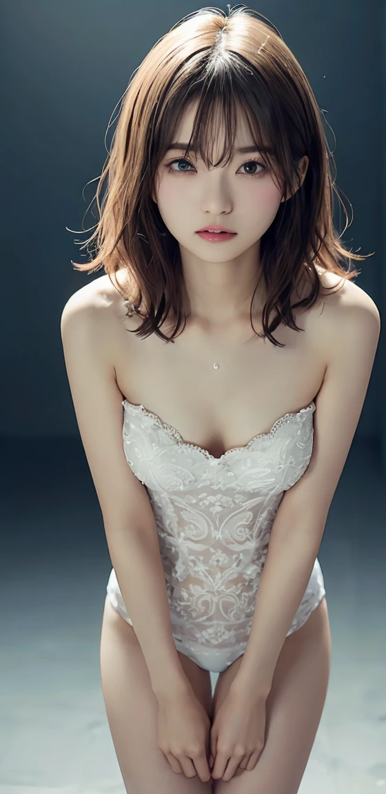 Completely naked、topless、beautiful breasts、normal breasts、bottomless、All naked、naked、No underwear、not wearing anything、short bob、loose curly hair、I was injured、bleed、alone, idol face,cute、18-year-old、Japanese、 delicate girl, Frank, Sophisticated, thin arms, innocent eyes, cheek, shiny pink lips、Keep your lips open、depth of field movie light、blurred background、目 focuokeh dof、professional lighting、soft light、(NSFW:1.1)、bodice subian、beautiful feet、asuka saito、body photo、standing、standing、injury,bleed、bodice subian,standing、 masturbation, juice,saliva trace,body fluid、A painful look、hold back defecation、leaking、thin、traces of being attacked、I'm about to have my underwear taken off、