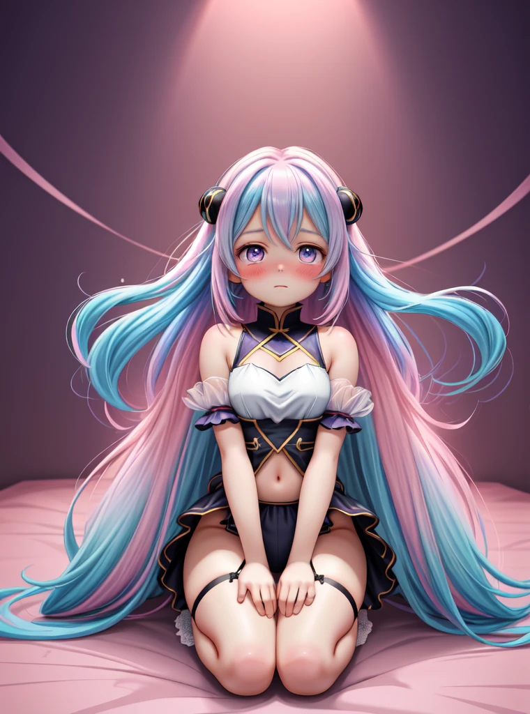 Not more than one person, a beautiful anime girl In see-through Undergarments, Colorful hair, Rossdraws pastel vibrant, Rossdraws cartoon vivid, anime style 4K, beautiful anime portrait, art garm colorful! ,! Dream art garm, anime style digital art, anime art wallpaper 4k, anime art wallpaper 4k, digital anime art, very fine art garm, blush, look of shame, teary eyes, garter belt, crouching, big breasted, alone, upturned eyes, one person, , in Japanese room, Shoulders bare, Bending forward, Bare chest, Legs open, thin, back view, wide hips,