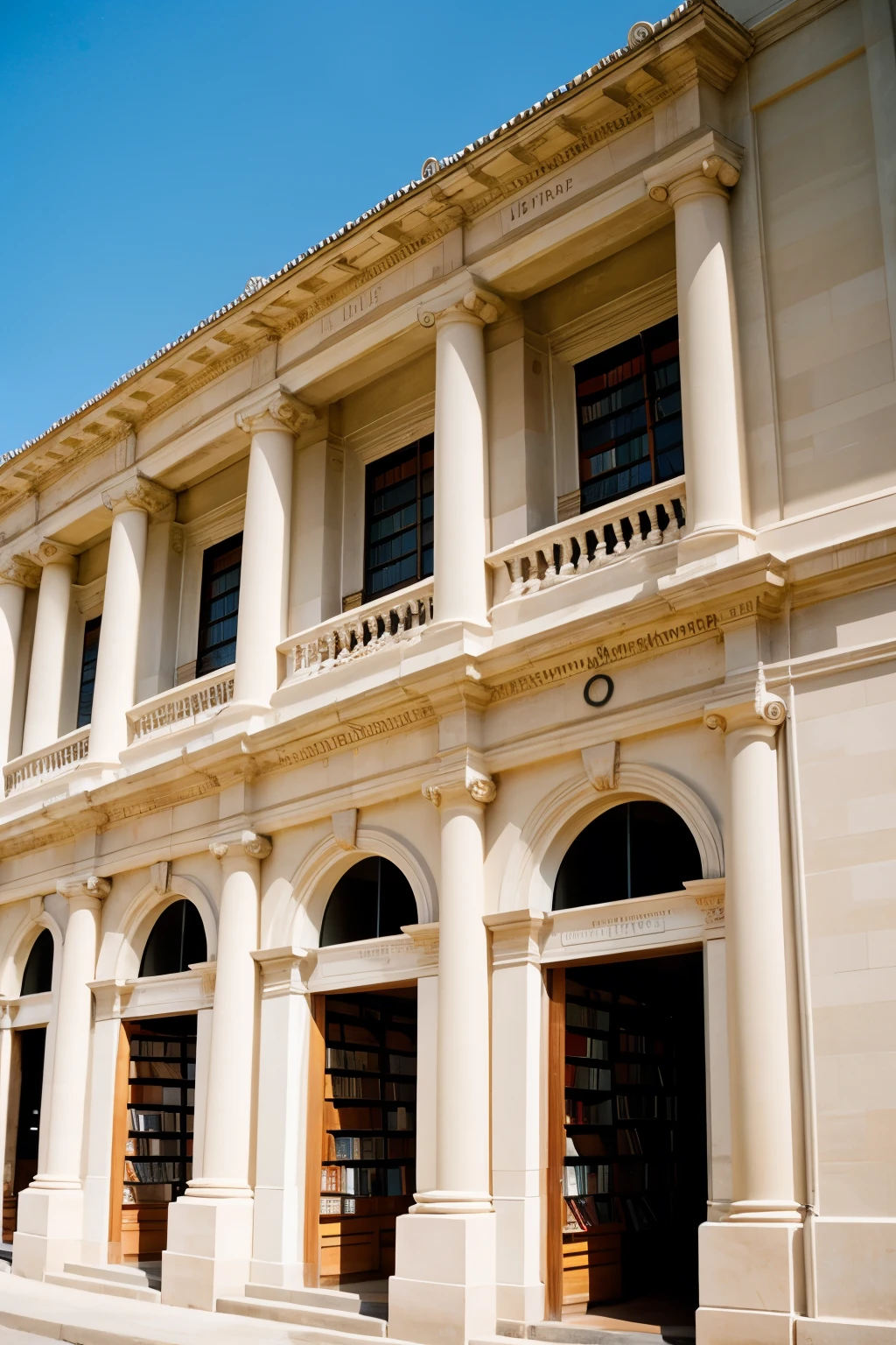 facade of a library