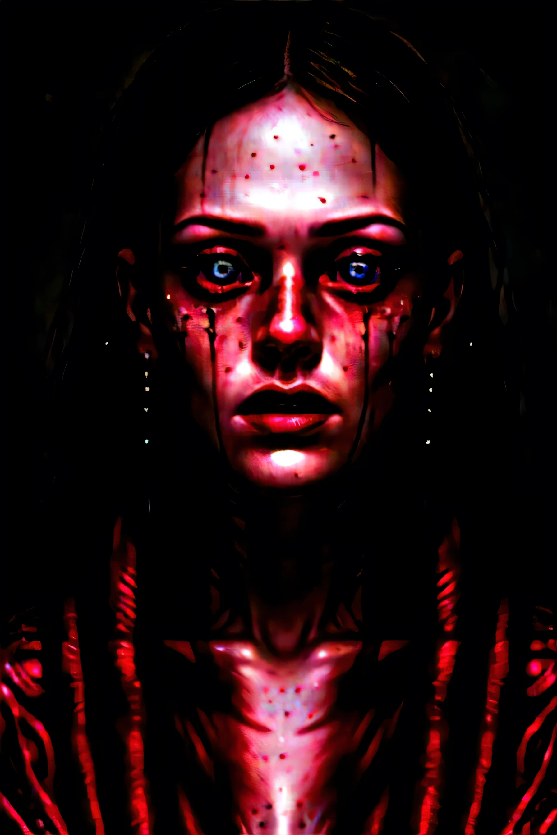 closeup portrait hdr horror otherworldly sensual