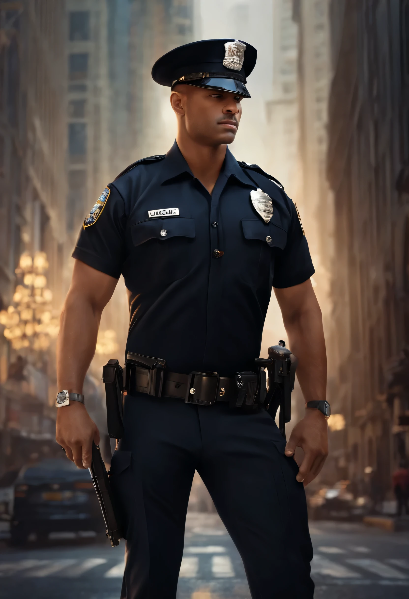 excellent quality,Full body, The realist, Police uniform, Large swelling;