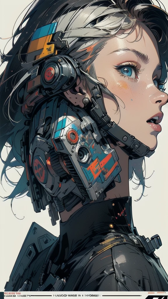 (((masterpiece, highest quality))),(((solo:1.2))),(((1girl:1.2))),32k wallpaper, very detailed, poster, vintage science fiction,(((((geometric cinematic movie poster))))), ((bauhaus)),(shape),(((abstract))),(mid century modern),(((((portfolio))))),(((((Close-up))))),(((((bust up))))),((((more various angle)))),((((highlight)))),((((heterochromia)))),(((complete. detailed face))),((((Extremely talented)))),(((((most complecated futristic machine))))),(Colorful color scheme),(((detailed unlimited complete equipment : helmet like a rail gun))),(((((Absolutely simple background))))),(((Texture for people : grunge))),(((((Open your mouth wide)))))
