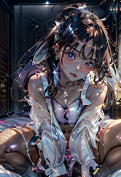 (((night,真night中))),((Dark atmosphere)),(whole body),((Perfect Anatomy:1.2,Realistic:1.3,RAW Photos:1.3,masterpiece、Highest quality、Ultra - High resolution、High resolution、Extremely detailed CG、8k)),((attractive way to sit)),((((Crouching pose)))),1 female,alone,18-year-old、High school girl beautiful girl,Japanese,((Beautiful and elegant face and eyes:1.2,Big beautiful eyes:1.0,)),(Brighten your eyes),((Beautiful woman))、((blonde)),Long Hair,(Center parted hair:1.4,amount),Center of chest,((the body is slim)),Small Head:1.3,skinny,(Brown Skin:1.8),(Oily skin,Glowing Skin,Glowing Skin,Sweat:1.4),(((school uniform、Dark blue blazer jacket、((White shirt))、Checkered pleated mini skirt))),(prostitution),((Showing off your bra:1.1)),((Spread the word your legs:1.5)),Dirty back alley、Tokyo、((Turn your body forward)),(Lonely),((Are depressed))、Stick out your crotch、(Detailed depiction of the crotch),(Indifference),(lucky)、((Expressionless))、break,(((Satin Bra)))、(((satin panties)))、(Shiny bra:2),((Shiny panties:2))、((((Bra and panties are the same color)))) ,Cum in pussy,(Heart-shaped pupils, :3, Excited, Ahegao, orgasm, In the heat, Mischievous face, Captivating smile, ), Vagina Penis, Drooling, Used Condoms, trembling, Spread the word, Cum in pussy, Excessive , No sleeve, pubic hair, Put your panties aside,