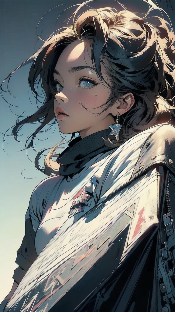 (((masterpiece, highest quality))),(((solo:1.2))),(((1girl:1.2))),32k wallpaper, very detailed full-body view,((((more various angle)))),((((highlight)))),(((complete. detailed face))),(((((Absolutely simple background))))),(((Texture for people : grunge))),graffiti art