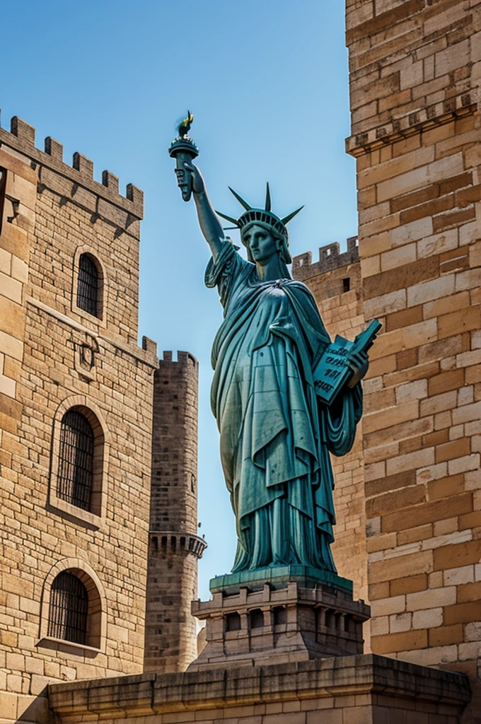 Ávila with the Statue of Liberty in front