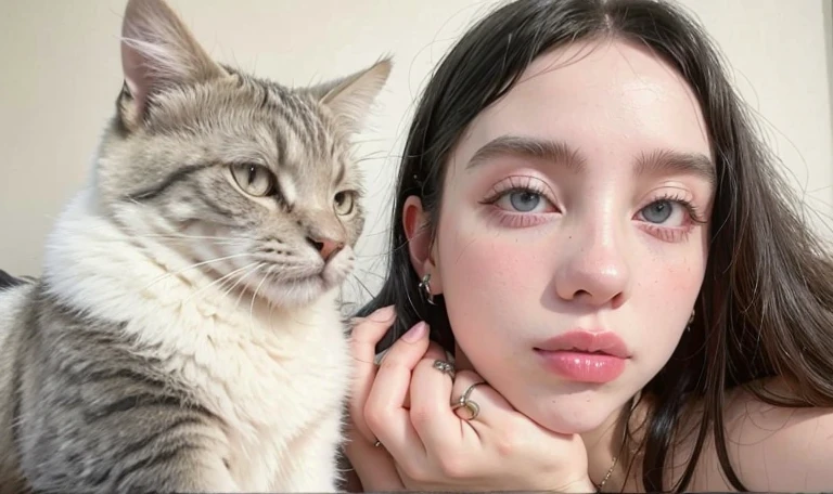 Blonde woman with long hair and piercings posing for a photo.., with long black hair, with long black hair, Perfect white hair girl, Ava Max, tifa lockhart with black hair, pale porcelain white skin, anime girl in real life,  with black hair, extremely black hair, very black hair, with long black hair, her hair is black