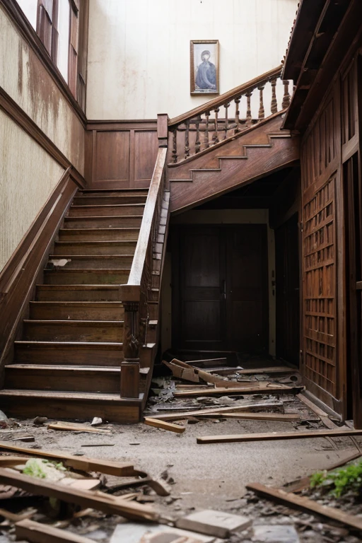 Abandoned house、Staircase Hall