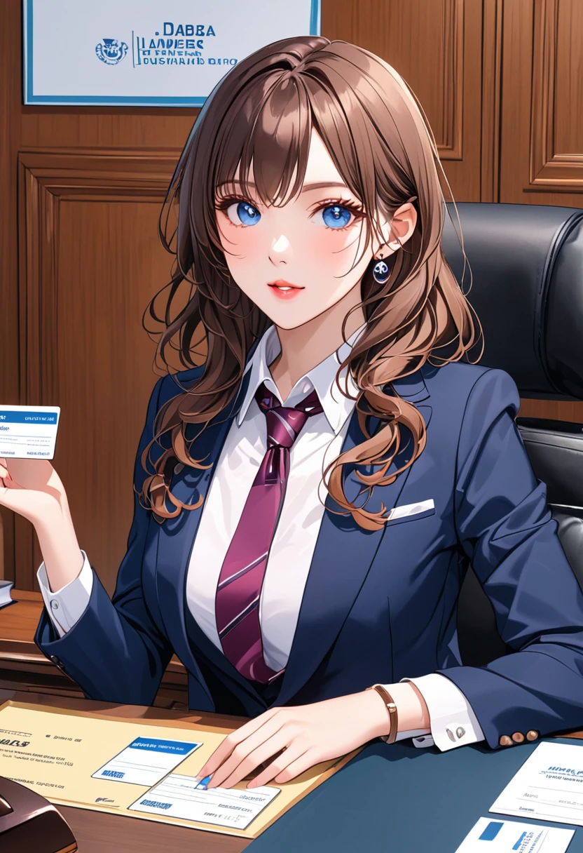 girl，Exquisite facial features，Exquisite eyes，business attire，Registered lawyer，debate，business card