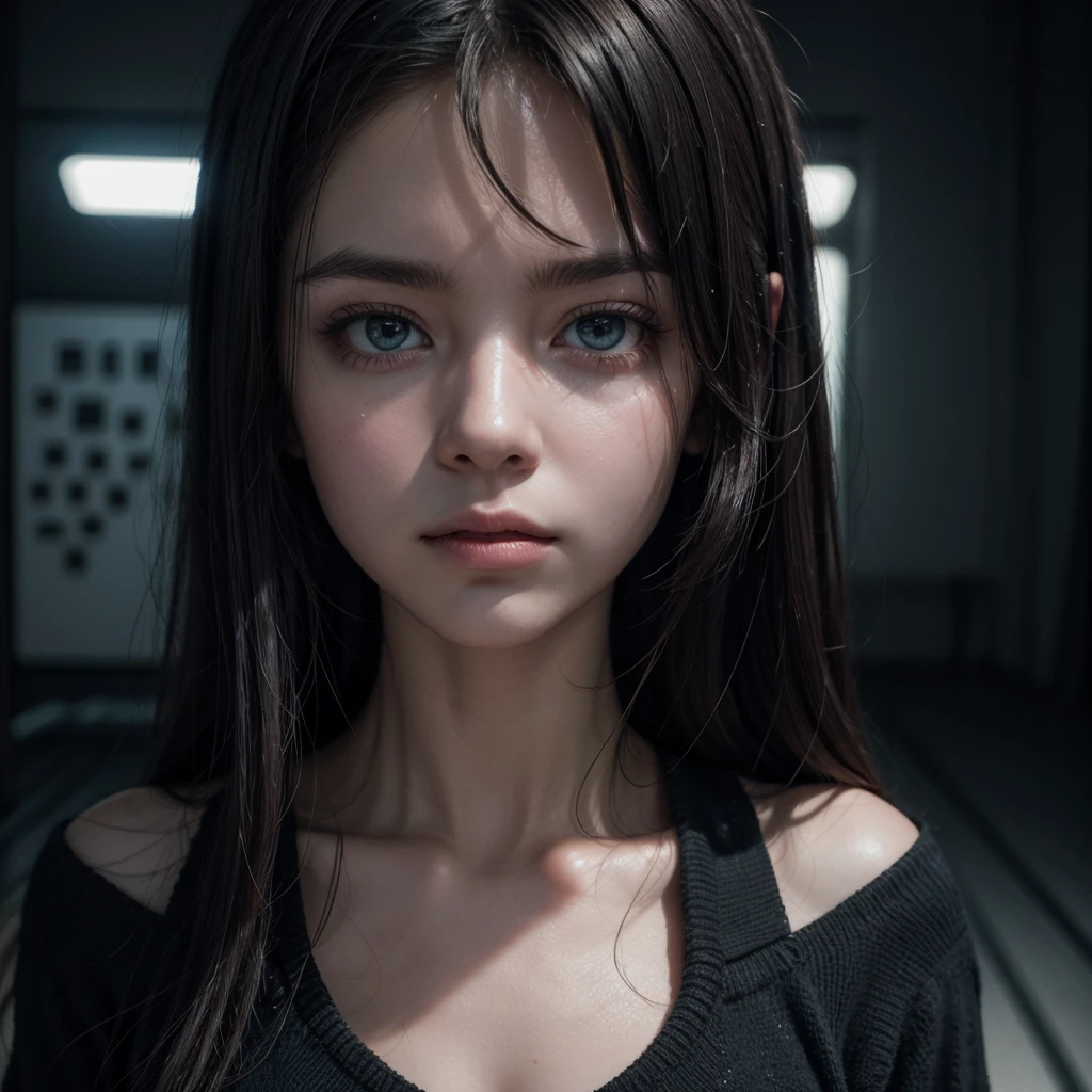 Noiseoffset_v2:1>,dark studio, floor lighting, gorgeous face, glare eyes