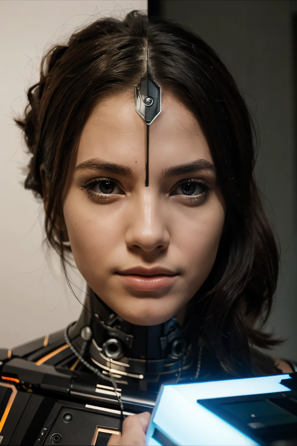half human half robot "drawing" 