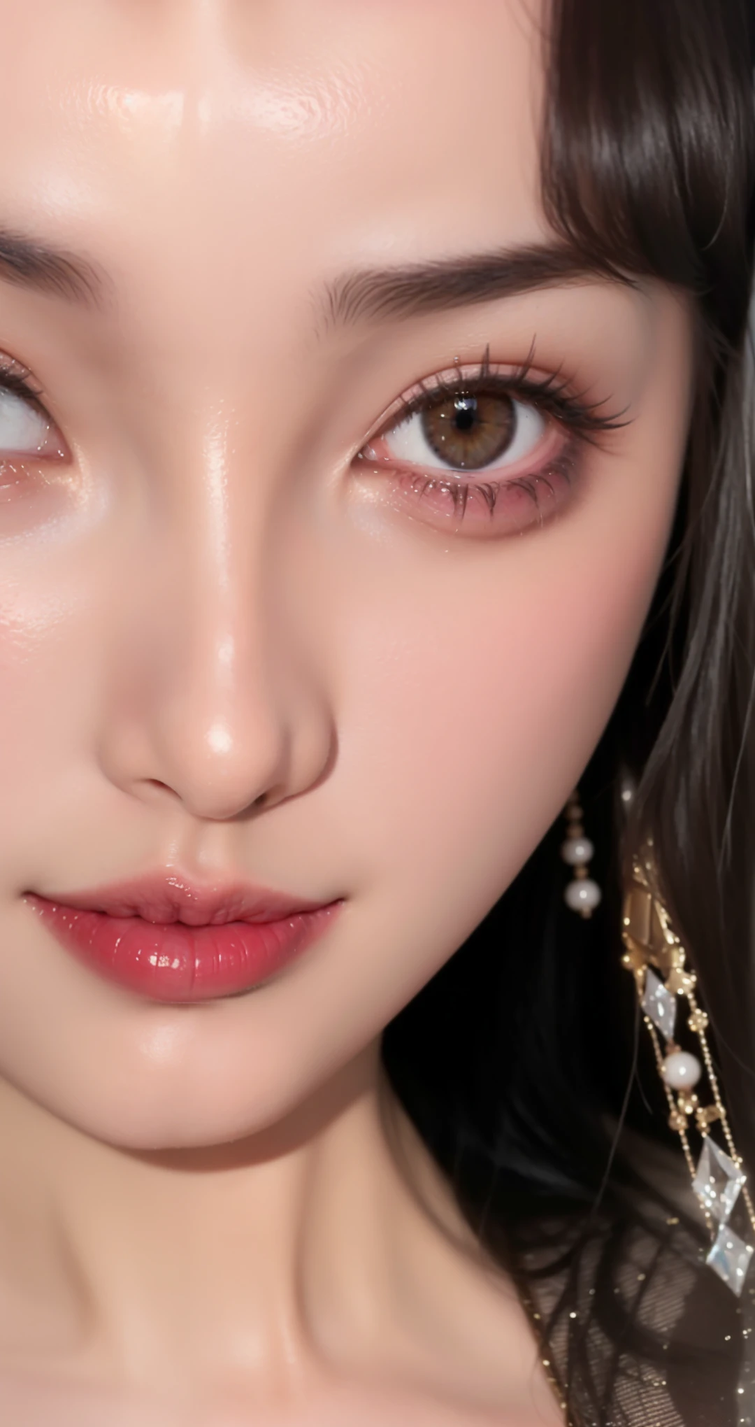 Very detailed, Delicate face, Realistic style, Stock Photography ,  rich and colorful, Surrealism, Realistic textures, Dramatic Lighting, Distiller 800  (8K, original photo, Better quality, masterpiece: 1.2), Very detailed, (Extremely delicate skin: 1.2), 8K Ultra HD, SLR camera, Soft Light, high quality， 冰冻Queen,, snow castle，Blue pupils，Apply red lipstick，Queen，Gorgeous clothing，gem, diamond, Gold Jewelry，Printed lace