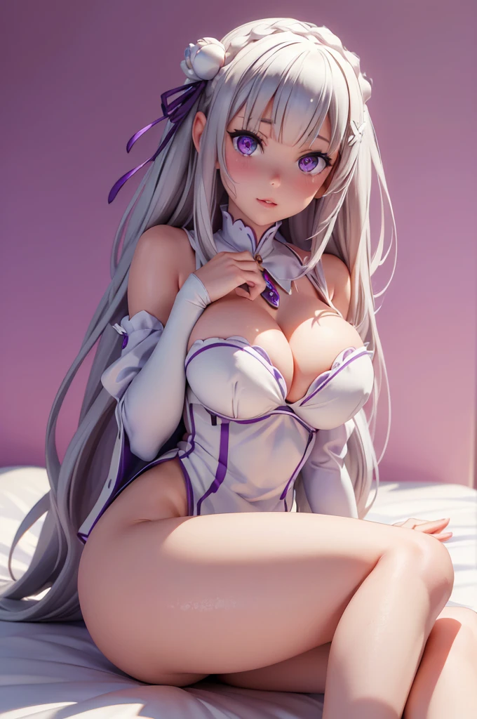 (((Masterpice))))16k,,, Emilia Re Zero, huge big breats brillant body ultrarealist beautiful face sexy nude, ultrarealist beautiful perfect 8k resolution,big ass, brillant body ultrarealist beautiful face sexy.