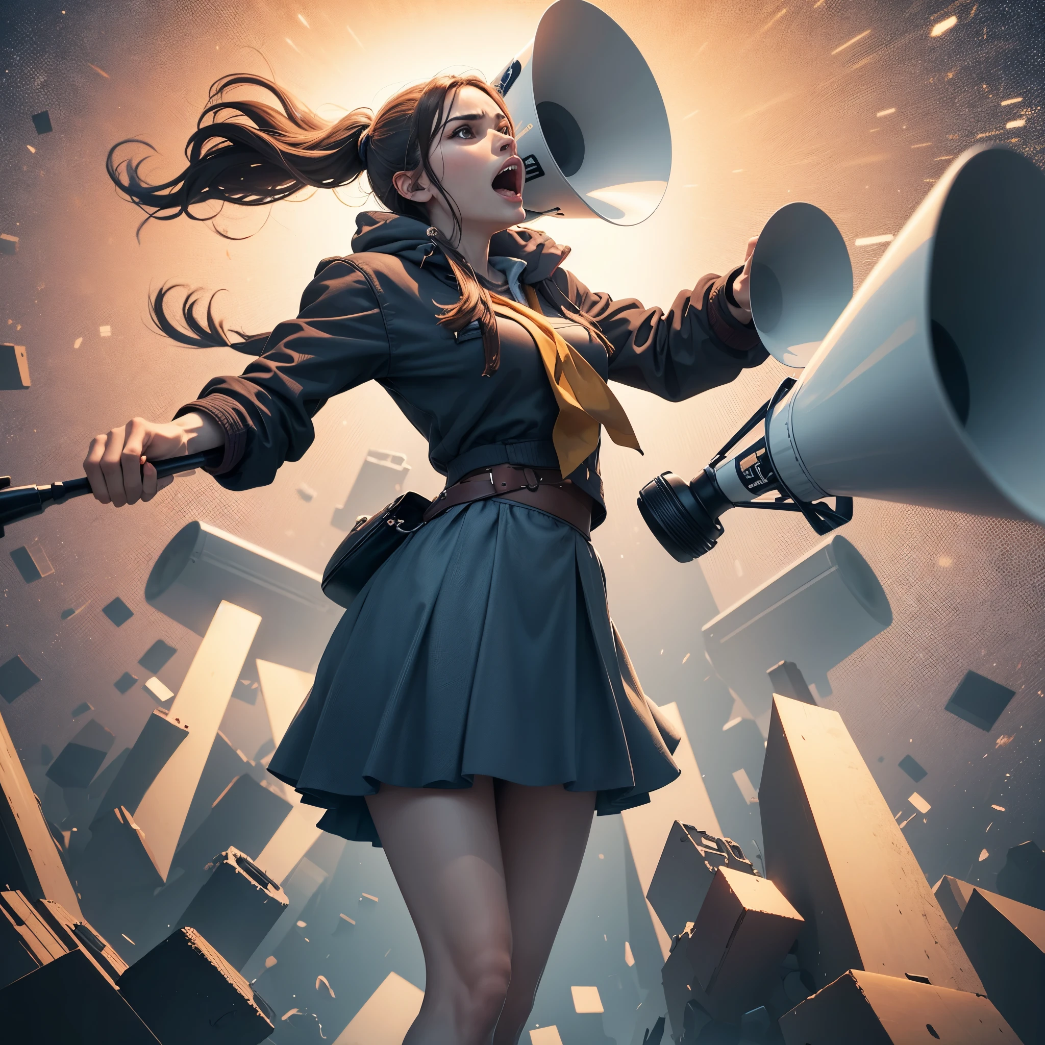 Animated image of a person with a megaphone, yelling "Everyone will do what I say!