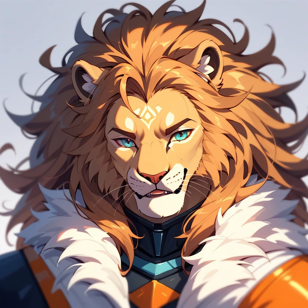 Rae with lion mane and shiny markings in futurism art style (score_9,score_8_up,score_7_up,score_6_up,score_5_up,score_4_up, source_furry) 