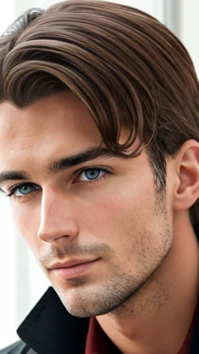  A beautiful German man focus on the face