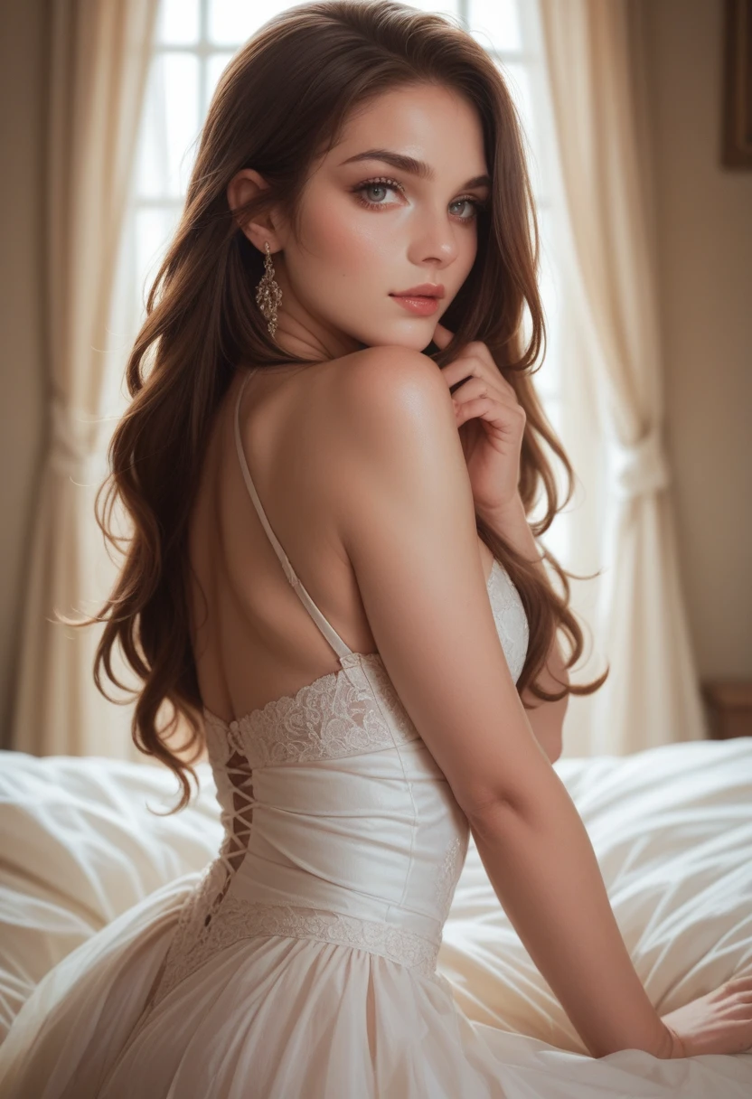  beautiful seductively dressed woman