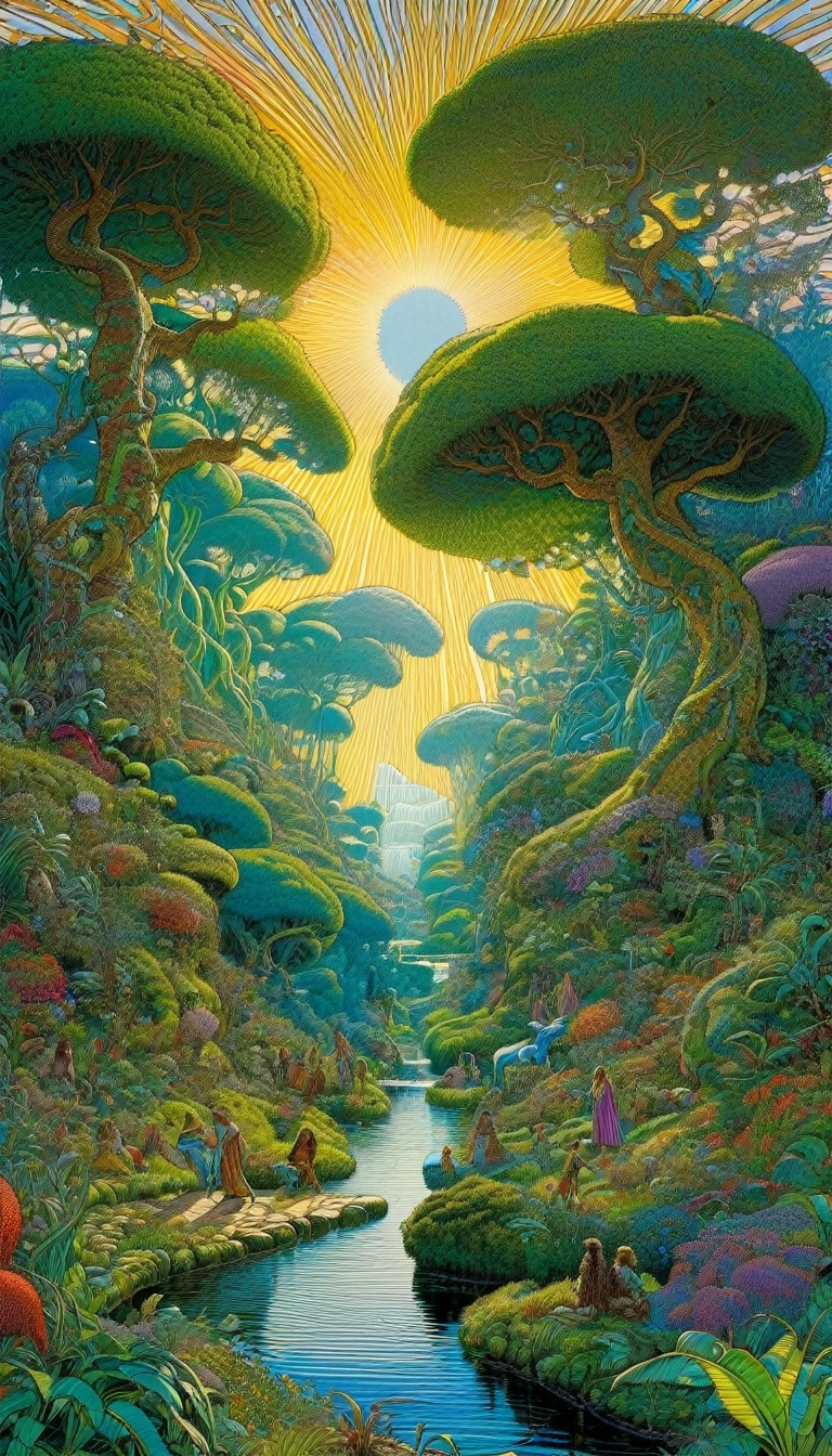 garden of eden Barry Windsor-Smith inspired art
