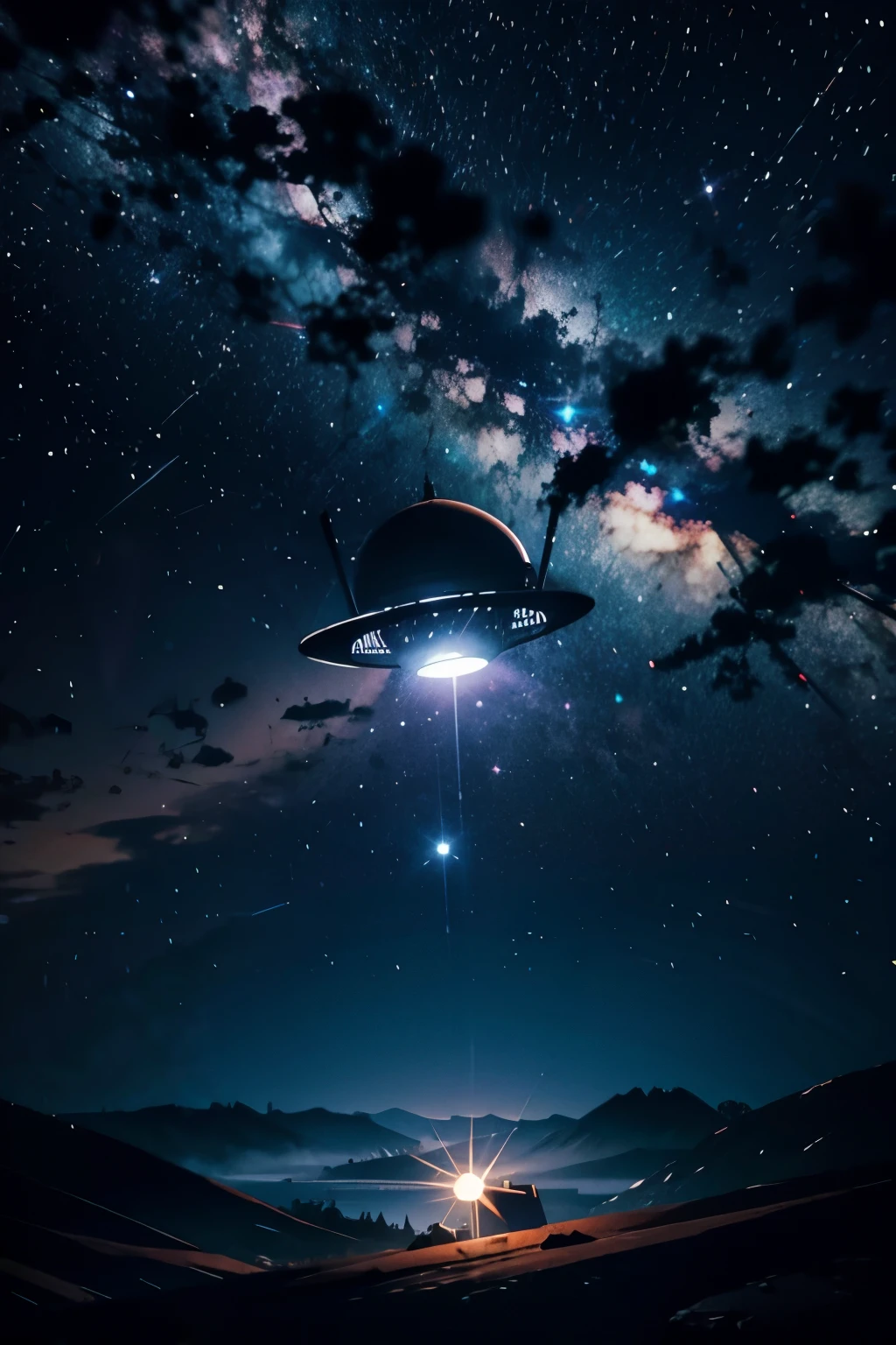 ABORIGINAL ART, STAR SKY AND UFO, SIMPLE LINES AND INTRINCATED ART