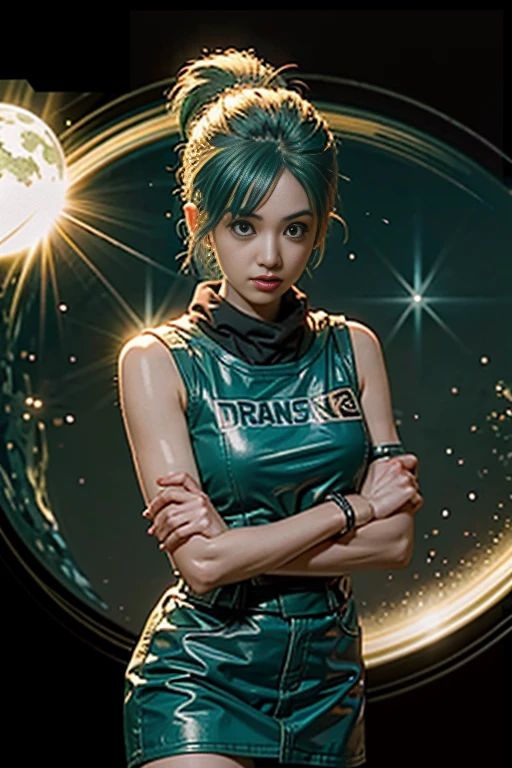 bulma from dragon ball with a 4 star sphere