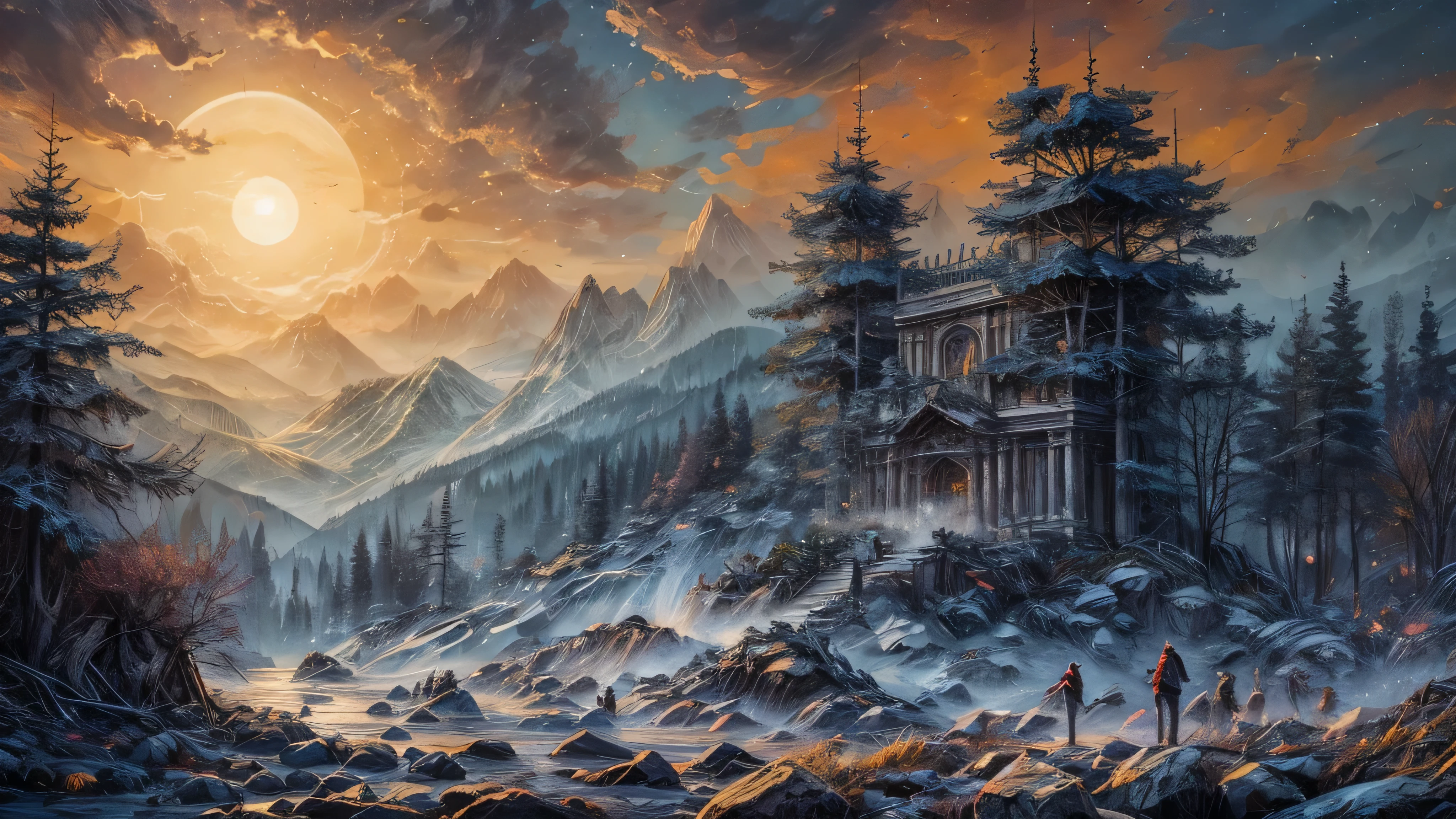 (head of'artwork), (best quality), (ultra-detailed),intricate details, {{8k_Background'screen}}, (((Eye in the Sky))), head of'artwork painting, Soleil en splendeur, Cold winter, sun in rags, Colorful Sky, cold colors, ((((cold nightmare, silencieux et sans vie)))), (colorful horror), ((cold and lifeless sun))