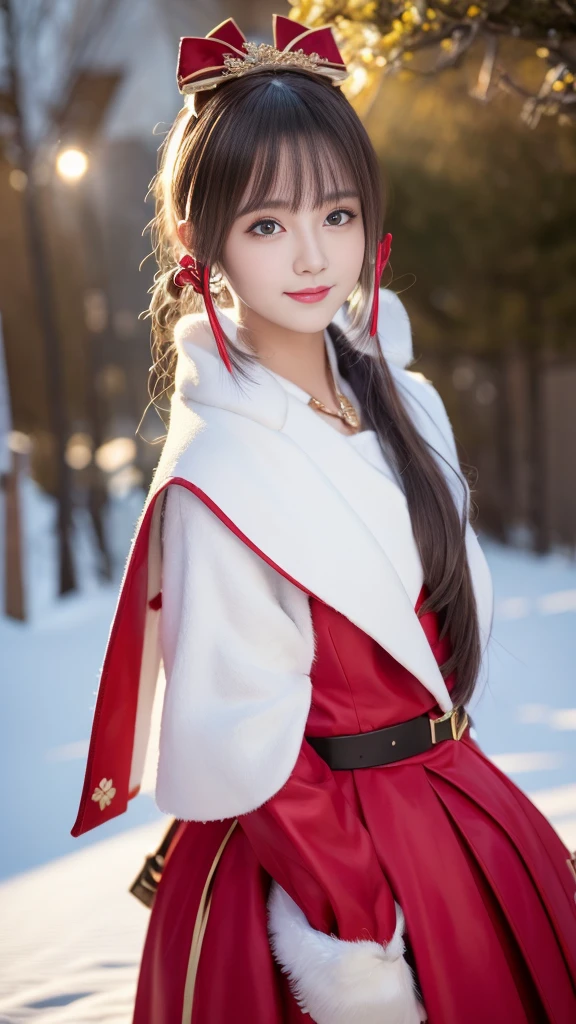 (Aesthetic, high resolution: 1.2), Full body portrait of a beautiful 20 year old woman,Wearing an exquisite red Santa Claus costume, Symmetrical garment construction, Bright and clear eyes, a happy expression, Change your hairstyle, Falling snowflakes, Snow on your hair. Professional photographer, Minimalism, Concept Art, Intricate details, 8k post production, HD, Ultra Detailed, Popular on artstation, Clear focus, Artistic dark studio photo, 细节 错综Intricate details, Very detailed, author:Greg Rutkowski, Professional Light and Shade Art, Vibrant colors. Winter outdoor scene with snow at night, A faint smile, True Art, Multiple hairstyles and color variations, Passionate Mood, Seductive expression, Sexy lips, Wet lips, Eye Target, Attractive appearance, posture.