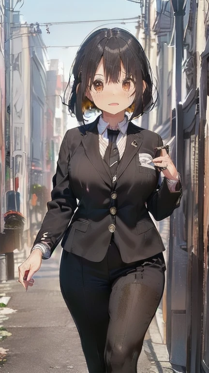 (must be follow these prompts:2.2),masterpiece,best quality,extremely detailed,(in her clothing:3.0),(in her formal styled business suit clothing:2.6),(adorable expression:2.5),(usual face:2.2),(displayed one girl on single picture:2.4),(black hair:2.1),(A short, slightly plump new employee in a business suit working in modern Tokyo:2.2),(The new employee is short and wears a semen-filled business suit.:1.6),(A cute moan like a young girl:2.1),(その新入社員はInnocent faceをしていてとても可愛い:1.9),(The new employee is wearing a business suit that has been stained with a slightly brownish-yellowish stain from a previous .:1.8),(The new employee's breasts, covered by her business suit, are bulging out due to her strong sexual desire.:1.9),(Lewd love juices dripping down the inner thighs of his dark grey trousers:2.1),(Internal fertilization:4),(in her clothing massively ejaculated:2.6),(in her clothing over and over again ejaculated:2.4),(seminal frousy girl:1.9),(in her clothing unbelievably ejaculated:2.4),(men's elected twangers were inserted her:2.3),(in her clothing massively ejaculated:2.2),(A new employee with a plump, round body:2.3),(she was already stroked up to the depth intervaginal sensual spot:1.7),(notably buldged up her inner labia majora:2.6),(A young, shy moan:1.5),(having big breasts in her clothing:2.5),(A new employee with a very innocent look while working in the office:2.3),(The new employee is short but has a slightly plump body.:2.1),(The crotch of his dark grey trousers is heavily discolored with love juice stains.:2.5),(The new employee is convulsing and dripping love juice from her pussy, which is hidden under her pants.:1.8),(The new employee's dark grey trousers, tightly encircling her plump thighs, are damp with lascivious secretions.:1.9),(The new employee endures the slush between his legs by keeping his dark grey trousers on tight.:2.5),(The corner of a young girl's body々A new employee whose entire body was toyed with by the lewd urges that wriggled wetly.:1.7),(A new employee who is always holding his crotch over his dark grey trousers:1.7),(A moan filled with childish embarrassment:1.5),(The new employee's suit-covered breasts and nipples are bulging with lust.:1.8),(The new employee's lewd body beneath her clothes is swelling slightly with her lascivious reaction.:1.6),(The new employee works very diligently.:2.5),(The new employee has short, thick legs.:2.2),(first time々New Employees:2.2),(she looks like japanese idol:2.3),(The dark grey trousers are made of a durable fabric that will never tear.:4.3),(Her bursting breasts are completely hidden under a dark grey office suit:2.4),(she looks like a lolita:2.0),(All of this happened to the new employee himself, not anyone else.:2.1),(Slimy semen was leaking from the crotch area of his dark grey trousers.:1.6),(tough business suit:2.2),(Make sure to depict the face:5.3),(Calm expression:4.3),(Innocent face:3),(The story focuses on just that one new employee.:3.3),(The only characters that appear are the new recruits.:4.2),(Portrait Style:5)