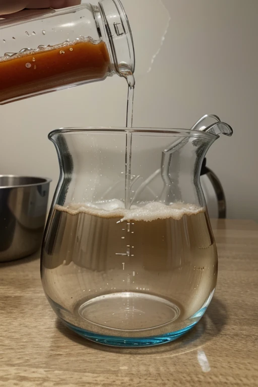 1. Pour water up to half of the beaker 2. Put the cellophane in the mouth of the funnel using the rubber 3. Voltea el embudo dejándolo with the mouth down
4. Mix water and a tablespoon of sugar in the beaker and add the mixture to the funnel.. Use the syringe to the base of the narrow tube.
5. Mark the water level in the narrow tube and close the opening with a piece of cotton..
6. Place the assembly made in points 3,4 and 5 in the beaker, with the mouth down.
7. Leave the system idle for half an hour.
8. Look at the water in the glass.