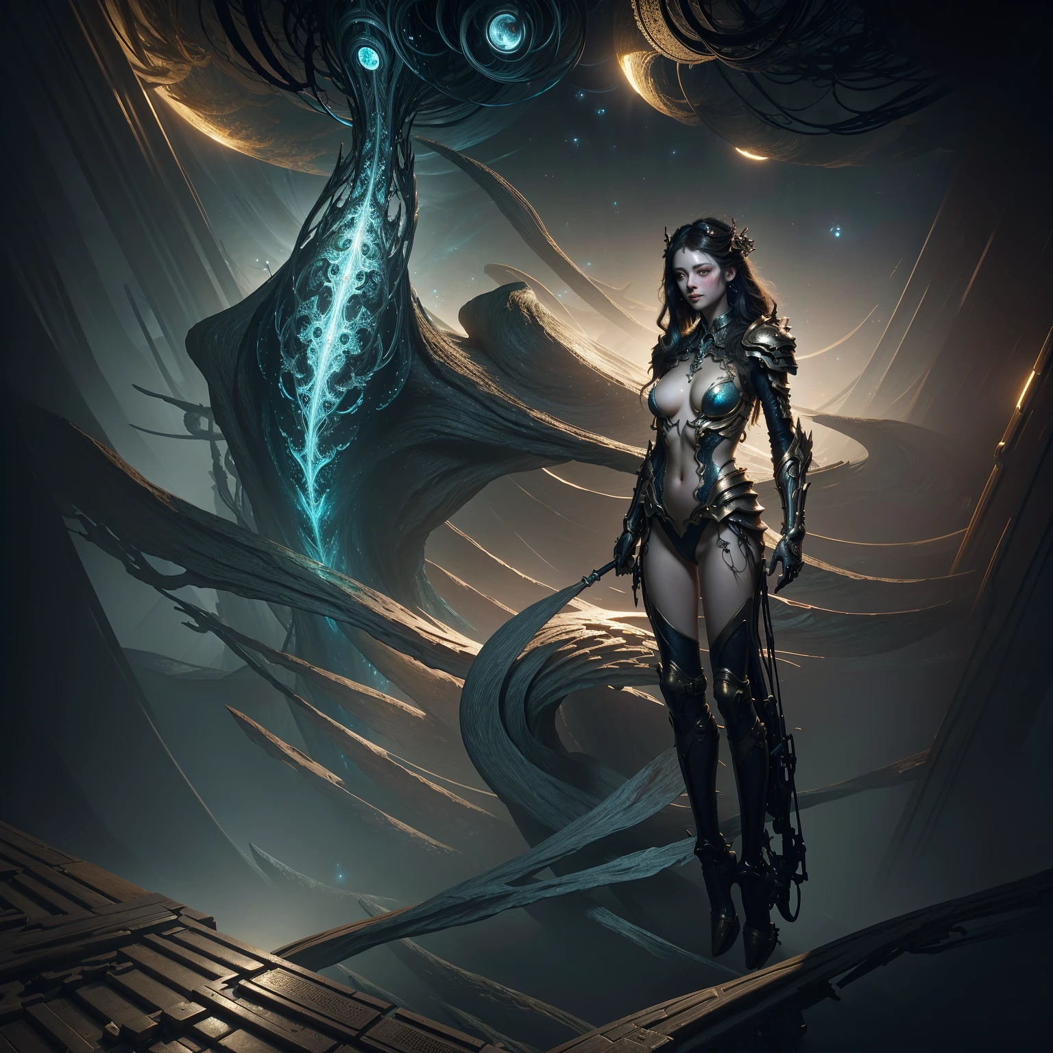 work of art, best qualityer, (Extremely detailed CG 8k unity wallpaper), (best qualityer), (best illustration), (best shade), absurderes, realistic lighting, (abyss), beautiful detailed glowing, arte de PeterMohrBacher,