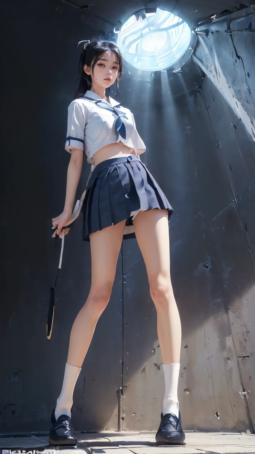 ((masterpiece)),(((最high quality))),High school girls,((((((Photograph the whole body from knee height:1.9)))))),((((((Stand up straight with your legs together:1.9)))))),(((Thin thighs:1.2))),(((Long legs:1.5))),(((Girl standing in a school classroom:1.7))),(((Micro mini skirt student uniform:1.6))),((tall:1.8)),(((夏用の学生制服を着た日本のHigh school girls:1.8))),((スリムなModel body type:1.5)),((Thin legs:1.6)),((Wearing a white short-sleeved student uniform shirt:1.3)),((((Navy blue checked with micro skirt:1.5)))),(Age is :1.3),bangs,A small smile,((cute女の子)),Slender girl,((((Black Loafers:1.3)))),(((((Short white socks that reach to the ankles:1.3))))),cute,((The thigh area below the groin is slim and firm)),cute,(Black hair ponytail),(Thin legs),(スリムなModel body type),Very small waist,(Small hips),Long thighs,Thin thighs,Thin hands,Long hands,((((Photograph the whole body from below:1.5)))),(((((k-popのIVEのWONYOUNGにそっくりの女の子:1.9))))),(((((Keep your whole body straight back:1.8))))),((((Only face forward:1.8))))((((Stick your butt out a little:1.6)))),((((((White panties visible from under a miniskirt:1.9)))))),(((Clearly detailed groin area:1.4))),(((Reproduce the buttocks in clear detail:1.4))),(((The panties fit her body perfectly, so the contours of her body are clearly reproduced in minute detail.:1.4))),((tall:1.4)),(Stand with your legs straight and without bending your knees:1.7),((Please stand up straight. I can see:1.9)),((Turning your hips back:1.7)),The ankles are super thin,beauty,Fine skin,Firm Skin,引き締まったThin legsの肌を細部までリアルに再現,Very detailed, Attention to detail,high quality,Awards,High resolution,(Anatomically correct:1.3),(8k,RAW Photos,最high quality,masterpiece:1.5),(((女の子をPhotograthe whole body from below:1.5))),Height 173cm,((Stand up straight with your legs together:1.8)),((Stand up straight with your legs together:1.7)),(((Keep your back straight:1.8))),((look forward to:1.2)),9頭身beauty,Model body type,((Inseam is half the height:1.5)),(Thin thighs),((k-popのIVEのWONYOUNGにそっくりの女の子:1.5)),RAW Photos,Firm Skin,Fine skin,Well-toned muscular legs,Attention to detail,Vivid,Skin Texture,Genuineな皮膚感,Perfect composition,beautiful,Very detailed,High chroma,Genuine,eyeliner,eye shadow,High nose,Small nostrils,Small Mouth,Seductive lips,cute,((((In the classroom, you can see desks and a blackboard.:1.7)))),(((Revealing school uniform:1.3))),(((Red tie for high school uniform:1.5)))