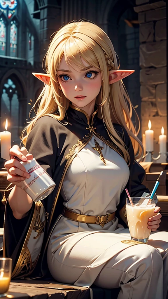 Blonde,Elf,Sisters,holy water,drink,