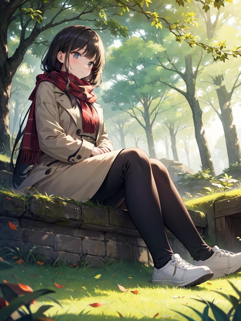 Highest quality,4K,High resolution,masterpiece:1.2,Beautiful young woman,Long walks with dogs,bulldog[Foggy Morning,Foggy Park,Lush greenery],Peaceful atmosphere,Soft sunlight,Calm mood,Detailed facial features,Expressive eyes,Rosy Cheeks,Graceful posture,Stylish clothing[Comfortable coat,Wool scarves],Leisurely pace,The leaves crunch under my feet.,There&#39;s a slight mist in the air,The faint smell of damp earth,Quiet and serene environment,Subtle hints of autumn colours,A dreamy, fantastical atmosphere