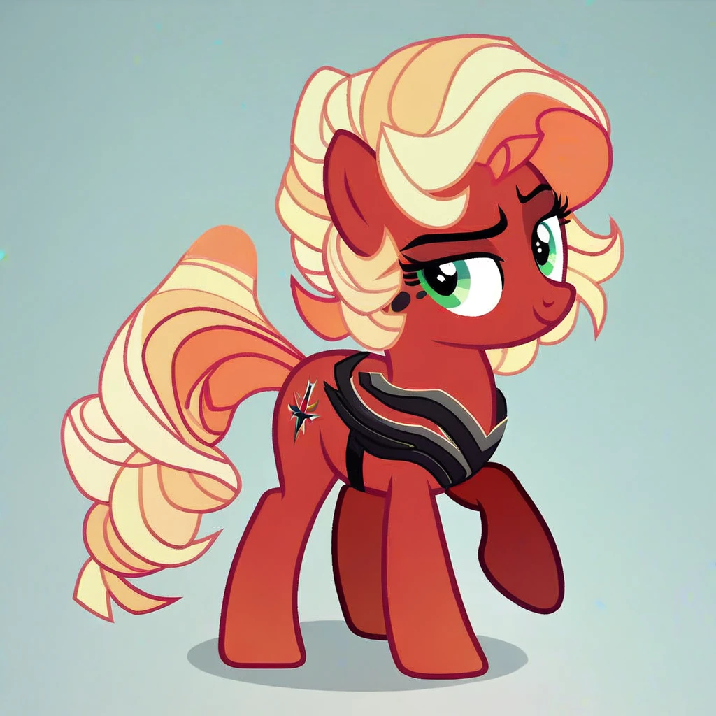 score_9, score_8_up, score_7_up, score_6_up, score_5_up, score_4_up, show accurate, full body, simple background, feral pony, female pony, beautiful appearance, cutiemarck, earth pony, original character