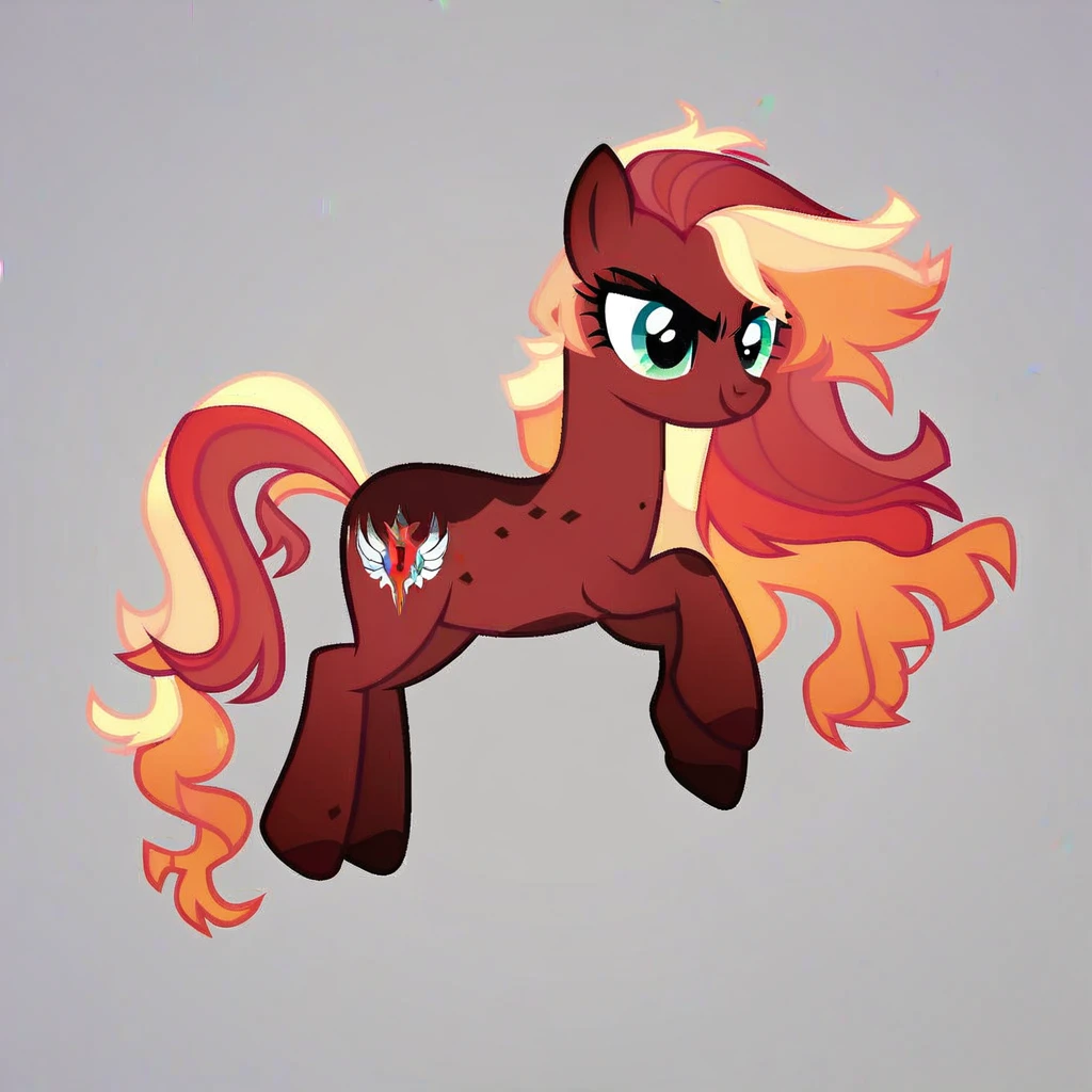 score_9, score_8_up, score_7_up, score_6_up, score_5_up, score_4_up, show accurate, full body, simple background, feral pony, female pony, beautiful appearance, cutiemarck, earth pony, original character