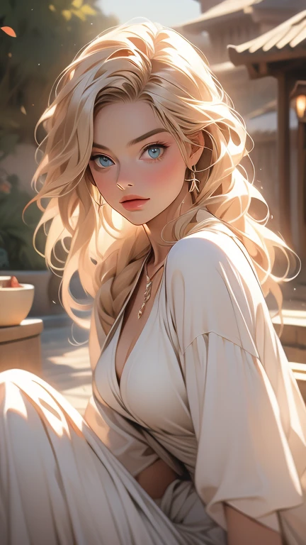 Makima with Margot Robbie's face (Chainsaw Man), highest quality, Very detailed, 1 girl, alone, Standing ceremony, Redhead, Long braided hair, Golden Eyes, bangs, Naked Women,Very small pointy breasts, White bikini swimsuit, Looks lewd,, (bad: 1.2),Exposing breasts, Looking at the audience,Spread your legs, (Face to face: 1.3), (Dark Background, rock: 1.3), Full Shot, Crisp contrast, Beautiful fine details, Sleeping girl,White panties,High heels,,The happi coat is open,I can see your underwear,