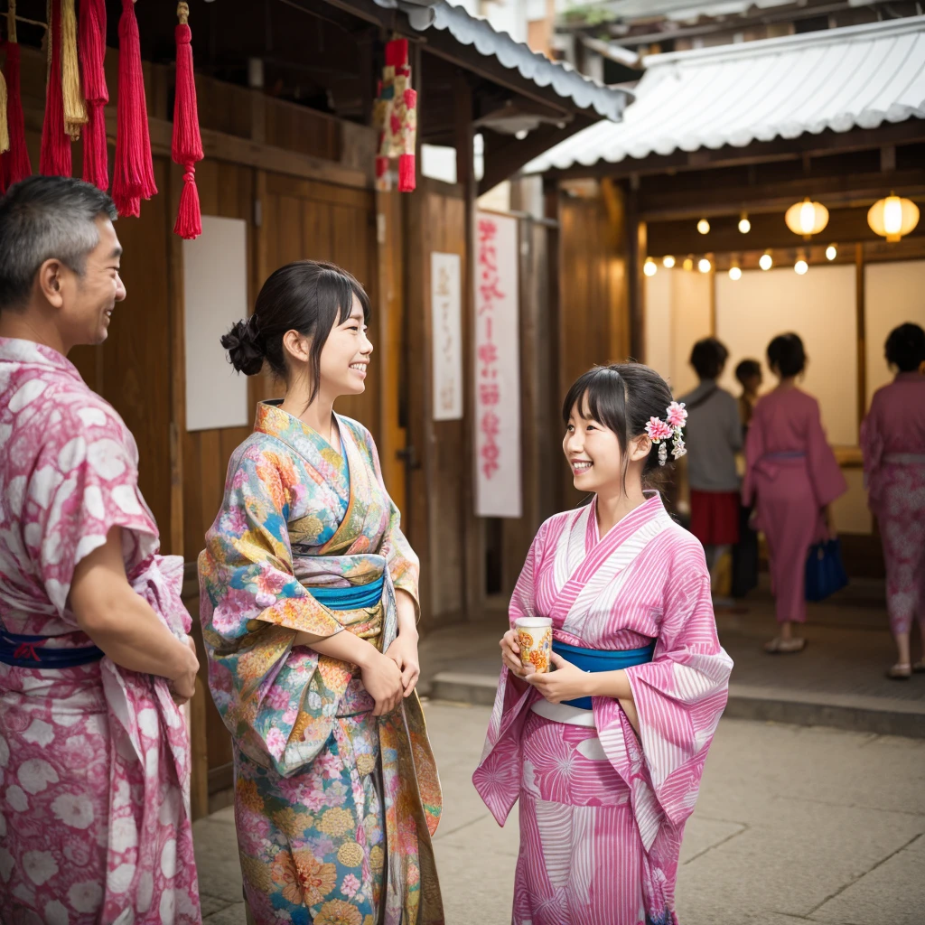 Yukata date at a festival