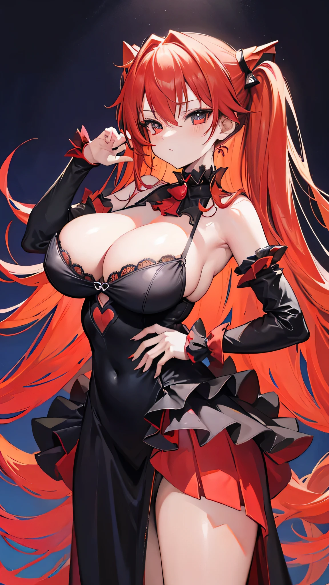 Asuka Langley , huge tits, gothic style dress, pose sexy, Erotic, castillo medieval