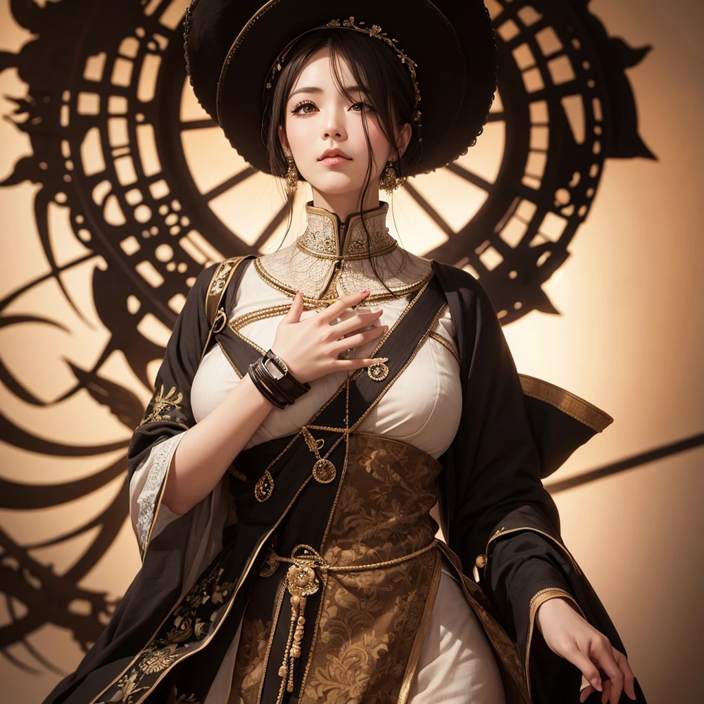 Same composition as the person in the original image、color、Please describe it in detail,Draw detailed finger details,