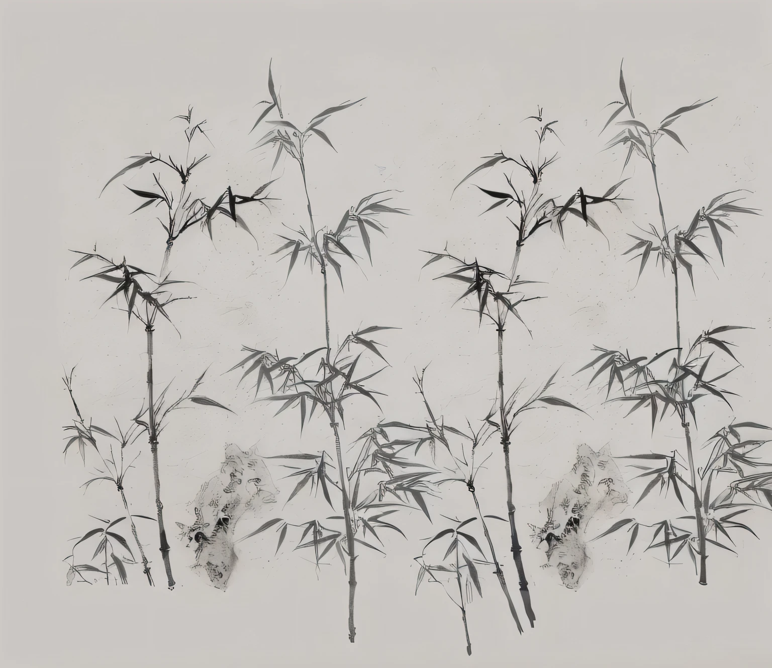 水ink bamboo子，Chinese painting，ink，ink bamboo，ink材质