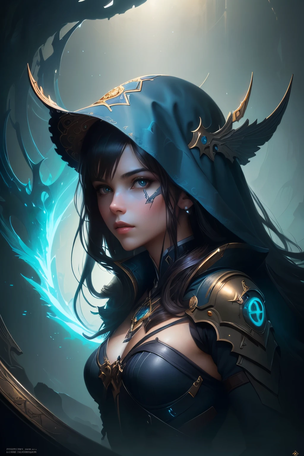 masterpiece, best quality, (extremely detailed CG unity 8k wallpaper), (best quality), (best illustration), (best shadow), absurdres, realistic lighting, (Abyss), beautiful detailed glow, art by PeterMohrBacher,