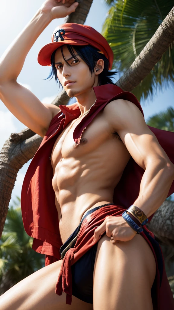 Portgas D. Ace from the anime One Piece、Biologically correct、Real、high resolution、high quality、