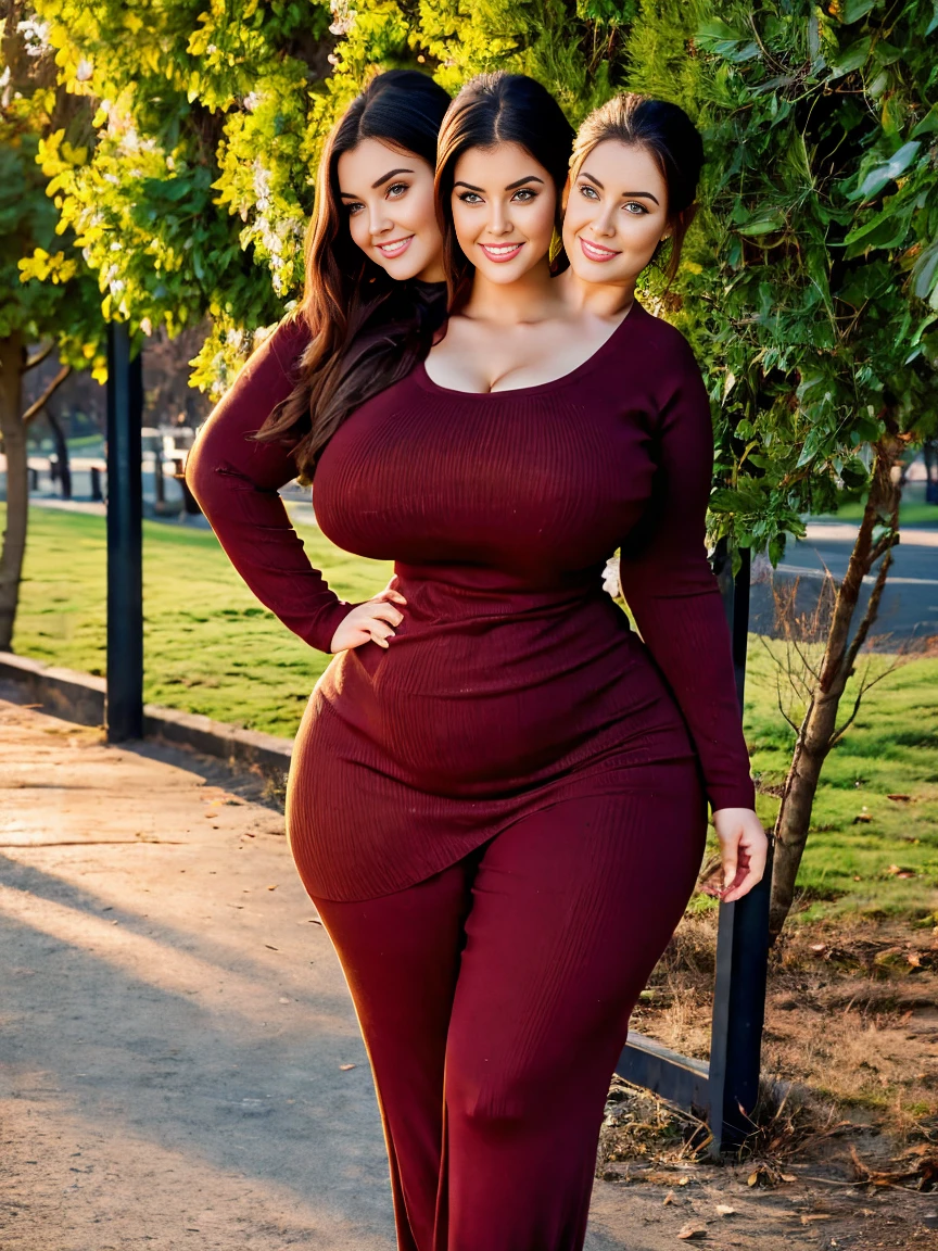 4heads, woman, irish, in a sweater and long pants, posing in a park around nature, cold outside, curvy hourglass figure, beautiful thick female, alluring plus sized model, thick body, tight dress, thick thighs, thick, skinny waist and thick hips, curvy figure, plus size woman, attractive feminine curves, attractive curves, curvy model, curvaceous, beautiful curvy female, detailed faces