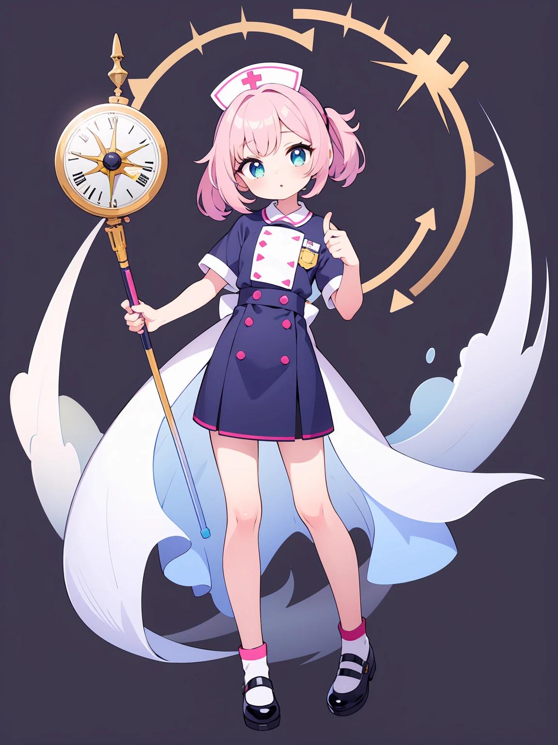 ((Ultra fine)),masterpiece,Highest quality,(1 girl),(An illustration),(((Full body portrait))),Apply to the top of the head,((Background Transparent)),(solo),Are standing,(Wearing shoes on your feet),((nurse)),good ,Beautiful eyes in every detail,Good looking,((Very delicate and beautiful)),Make the eyes the same shape and color on the left and right、