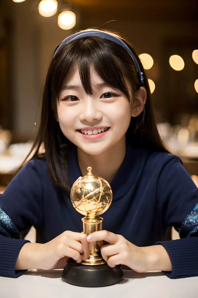 Tabletop, Highest quality, 8k, 8-year-old, Teen, RAW Photos, Absurd, Award-winning portrait, smile, alone, Idol's face, Delicate girl, Upper Body, Digital SLR, View your viewers, Frank, Sophisticated,Thin arms, Professional Lighting, Film Grain, chromatic aberration, (Eye and facial details:1.0), (Bokeh:1.1) , (Sailor suit:1.1) , Close your mouth , Black-haired , drooping eyes , Big ample breasts , (Thick lips:1.2) , 17-year-old face , Pink Lips , White skin , Blushing , short hair