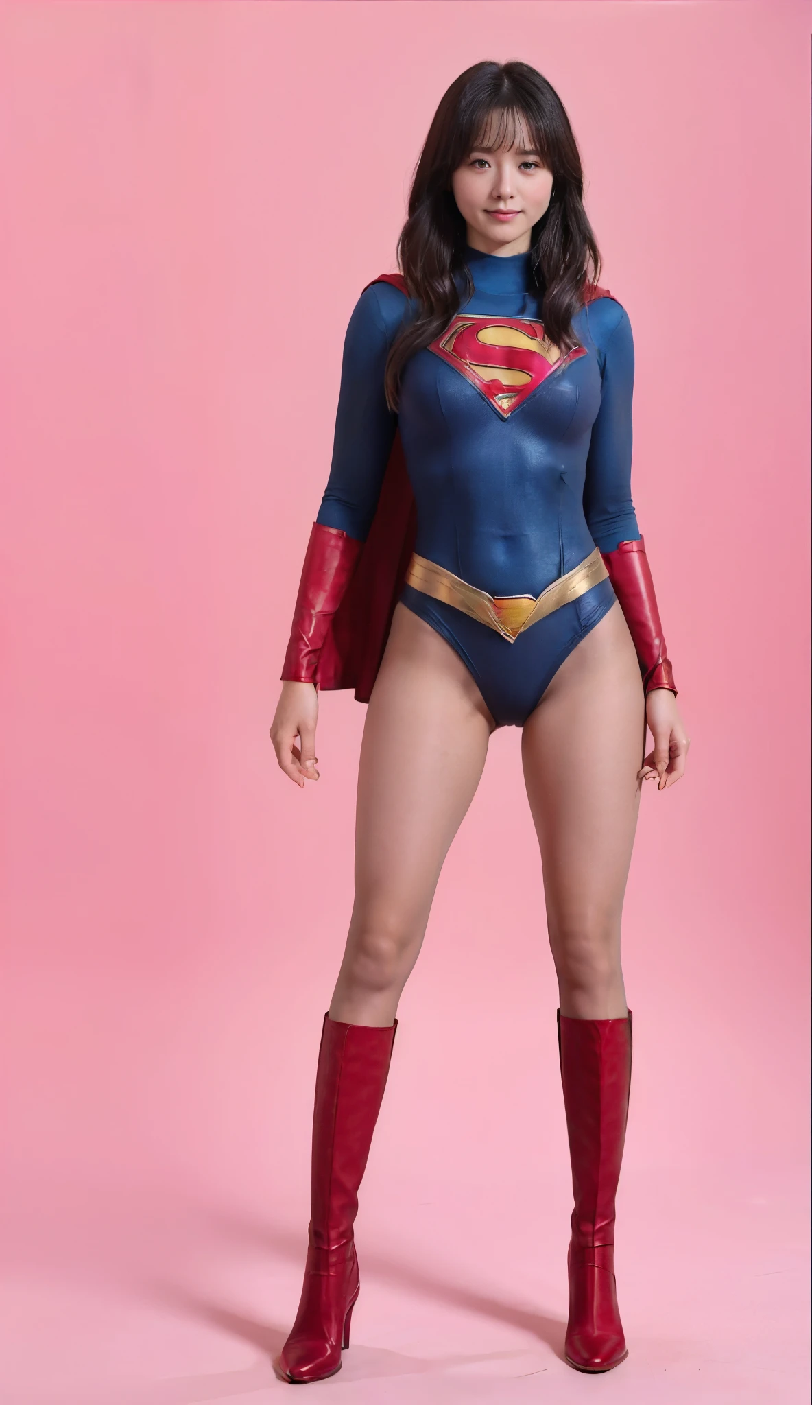 No background、(((Beautiful legs in black tights.)))、(((Legally express the beauty of your smile)))、((((Make the most of your original images)))、(((体にぴったりフィットするSupergirl Costume)))、(((Supergirl Costume)))、(((short and beautiful hair)))、(((suffering)))、(((Please wear black tights....、Wear red boots)))、((Best image quality、8k))、((Highest quality、8k、masterpiece:1.3))、(((Preserve background )))、Sharp focus:1.2、Beautiful woman with perfect figure:1.4、Slim Abs:1.2、Wet body:1.5、Highly detailed face and skin texture、8k