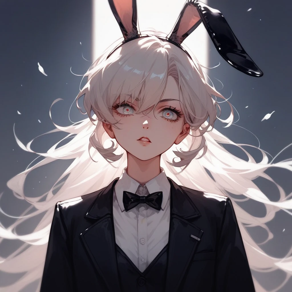 Death with bunny ears in slimy art style (score_9,score_8_up,score_7_up,score_6_up,score_5_up,score_4_up, source_anime) 